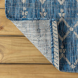 Ourika Moroccan Geometric Textured Weave Indoor/outdoor Runner Rug
