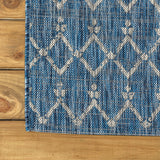 Ourika Moroccan Geometric Textured Weave Indoor/outdoor Runner Rug