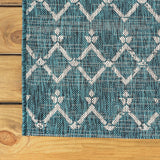 Ourika Moroccan Geometric Textured Weave Indoor/outdoor Runner Rug