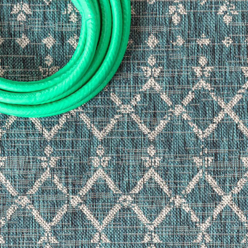 Ourika Moroccan Geometric Textured Weave Indoor/outdoor Runner Rug