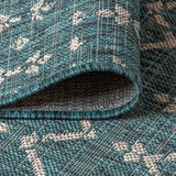 Ourika Moroccan Geometric Textured Weave Indoor/outdoor Square Rug