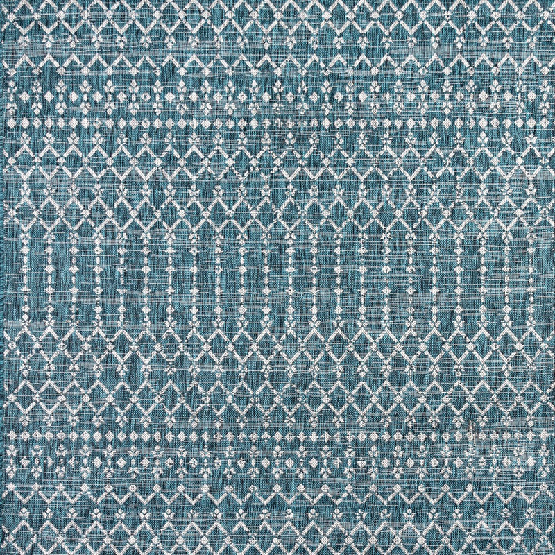 Ourika Moroccan Geometric Textured Weave Indoor/outdoor Square Rug
