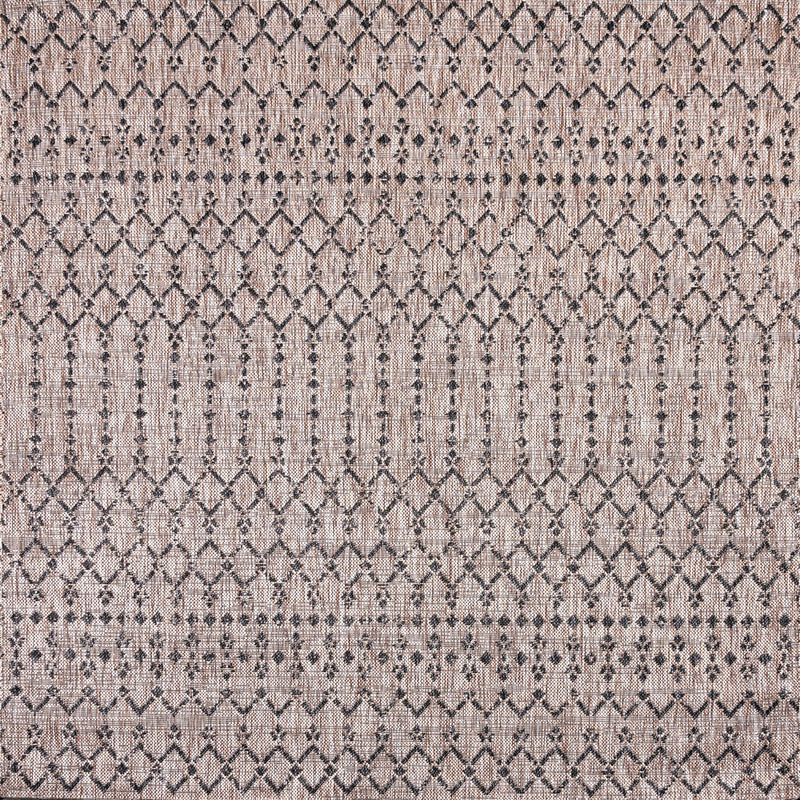 Ourika Moroccan Geometric Textured Weave Indoor/outdoor Square Rug