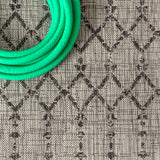 Ourika Moroccan Geometric Textured Weave Indoor/outdoor Runner Rug
