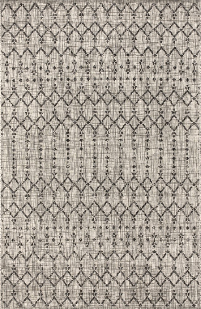 Ourika Moroccan Geometric Textured Weave Indoor/outdoor Area Rug