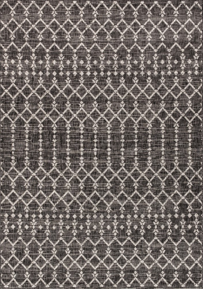 Ourika Moroccan Geometric Textured Weave Indoor/outdoor Area Rug