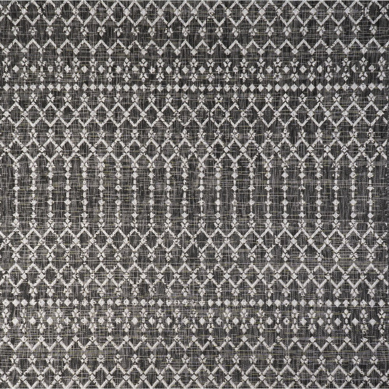 Ourika Moroccan Geometric Textured Weave Indoor/outdoor Square Rug