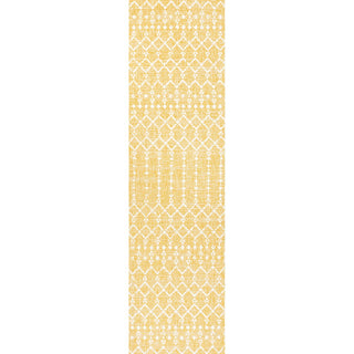 Ourika Moroccan Geometric Textured Weave Indoor/outdoor Runner Rug