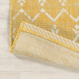 Ourika Moroccan Geometric Textured Weave Indoor/outdoor Runner Rug