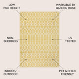 Ourika Moroccan Geometric Textured Weave Indoor/outdoor Area Rug