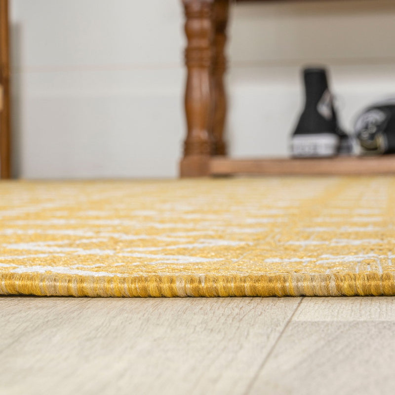 Ourika Moroccan Geometric Textured Weave Indoor/outdoor Runner Rug