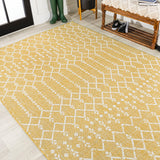 Ourika Moroccan Geometric Textured Weave Indoor/outdoor Area Rug