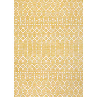 Ourika Moroccan Geometric Textured Weave Indoor/outdoor Area Rug