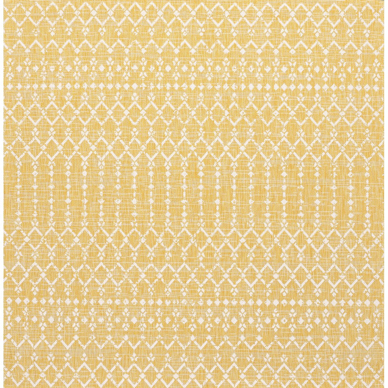 Ourika Moroccan Geometric Textured Weave Indoor/outdoor Square Rug
