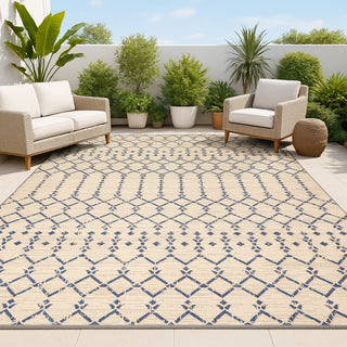 Ourika Moroccan Geometric Textured Weave Indoor/outdoor Area Rug