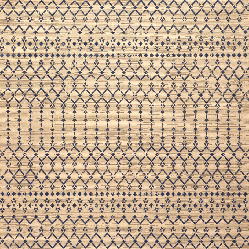 Ourika Moroccan Geometric Textured Weave Indoor/outdoor Square Rug