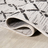 Ourika Moroccan Geometric Textured Weave Indoor/outdoor Runner Rug