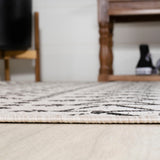 Ourika Moroccan Geometric Textured Weave Indoor/outdoor Square Rug