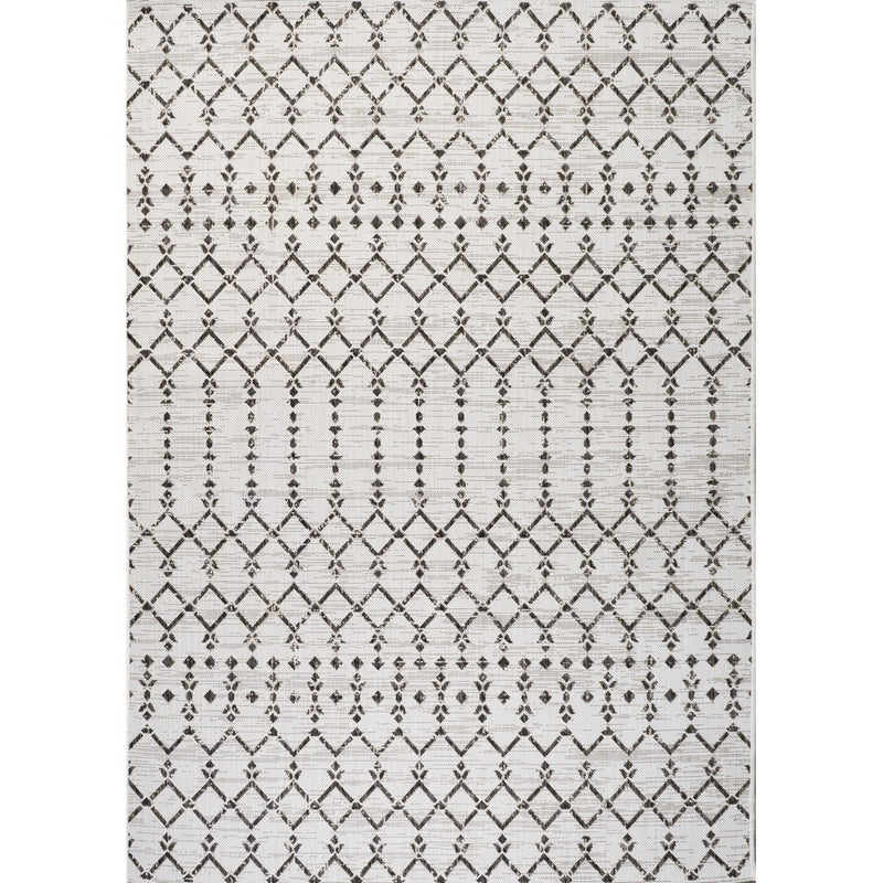 Ourika Moroccan Geometric Textured Weave Indoor/outdoor Area Rug