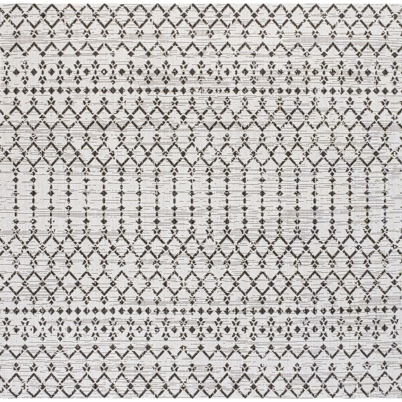 Ourika Moroccan Geometric Textured Weave Indoor/outdoor Square Rug