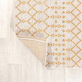 Ourika Moroccan Geometric Textured Weave Indoor/outdoor Square Rug