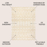 Ourika Moroccan Geometric Textured Weave Indoor/outdoor Area Rug
