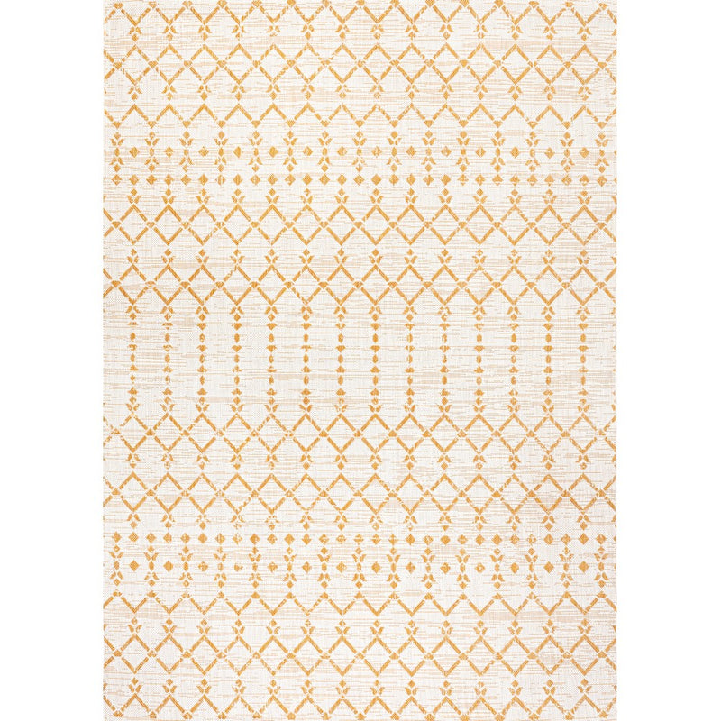 Ourika Moroccan Geometric Textured Weave Indoor/outdoor Area Rug