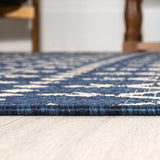 Ourika Moroccan Geometric Textured Weave Indoor/outdoor Runner Rug