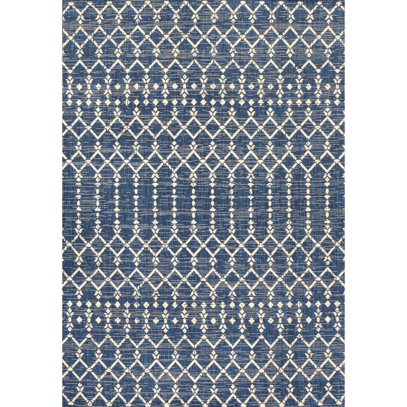 Ourika Moroccan Geometric Textured Weave Indoor/outdoor Rug