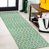Ourika Moroccan Geometric Textured Weave Indoor/outdoor Runner Rug