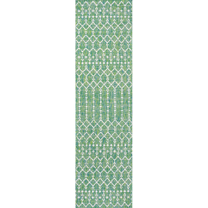 Ourika Moroccan Geometric Textured Weave Indoor/outdoor Runner Rug