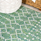 Ourika Moroccan Geometric Textured Weave Indoor/outdoor Runner Rug