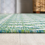 Ourika Moroccan Geometric Textured Weave Indoor/outdoor Runner Rug