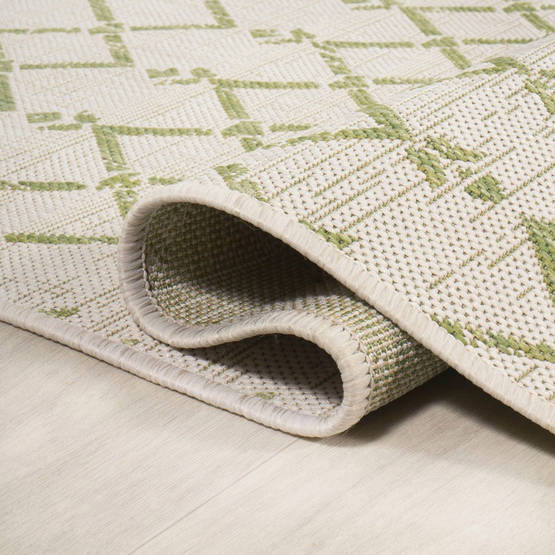 Ourika Moroccan Geometric Textured Weave Indoor/outdoor Runner Rug