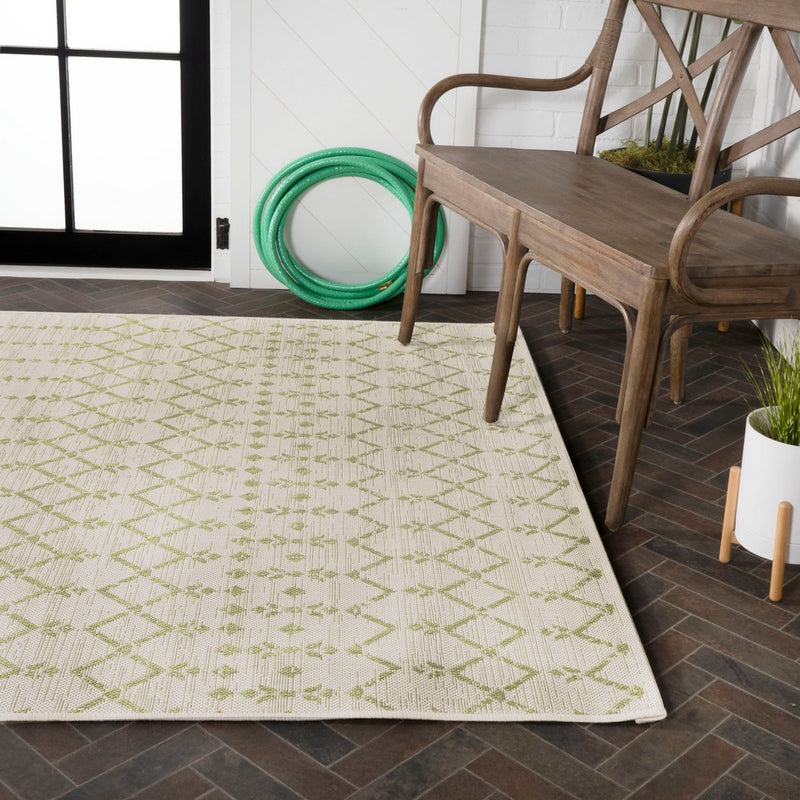 Ourika Moroccan Geometric Textured Weave Indoor/outdoor Rug