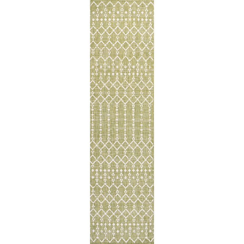 Ourika Moroccan Geometric Textured Weave Indoor/outdoor Runner Rug