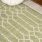 Ourika Moroccan Geometric Textured Weave Indoor/outdoor Square Rug
