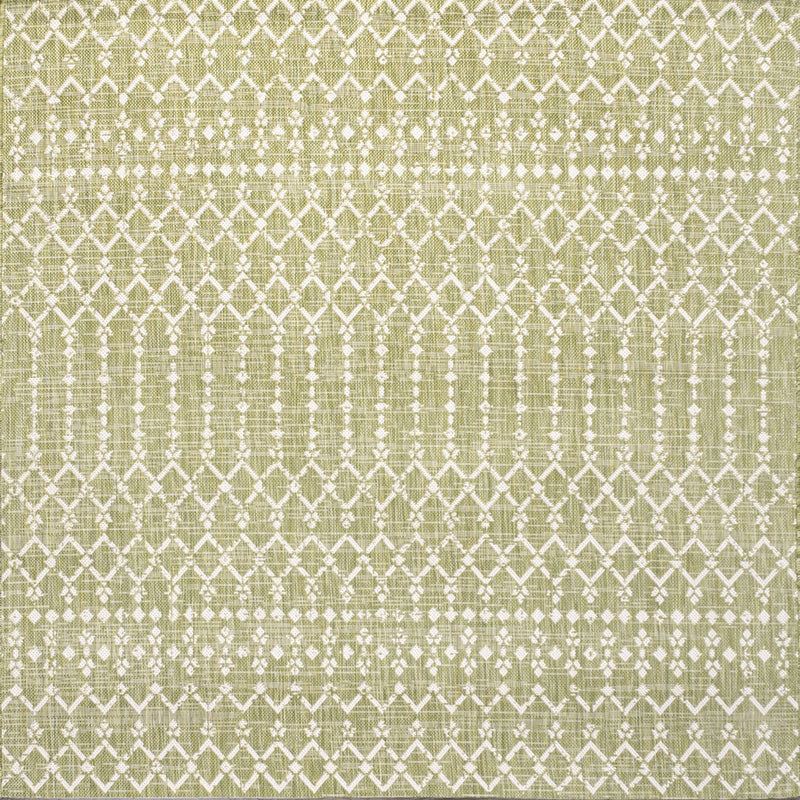 Ourika Moroccan Geometric Textured Weave Indoor/outdoor Square Rug