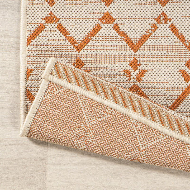 Ourika Moroccan Geometric Textured Weave Indoor/outdoor Rug