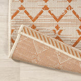 Ourika Moroccan Geometric Textured Weave Indoor/outdoor Square Rug