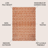 Ourika Moroccan Geometric Textured Weave Indoor/outdoor Rug