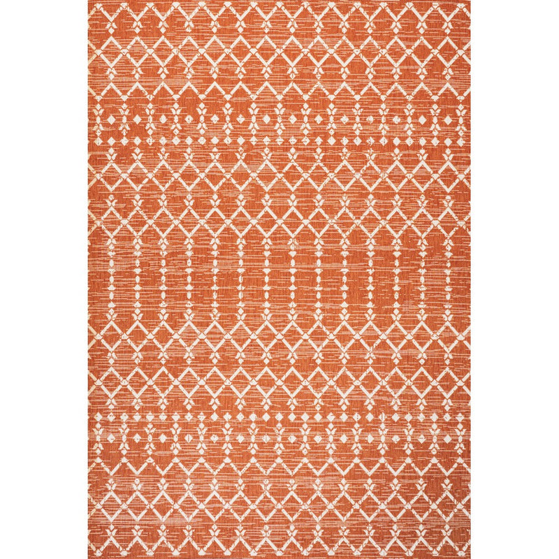 Ourika Moroccan Geometric Textured Weave Indoor/outdoor Rug