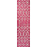 Ourika Moroccan Geometric Textured Weave Indoor/outdoor Runner Rug