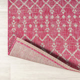 Ourika Moroccan Geometric Textured Weave Indoor/outdoor Square Rug