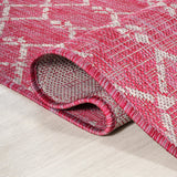 Ourika Moroccan Geometric Textured Weave Indoor/outdoor Runner Rug