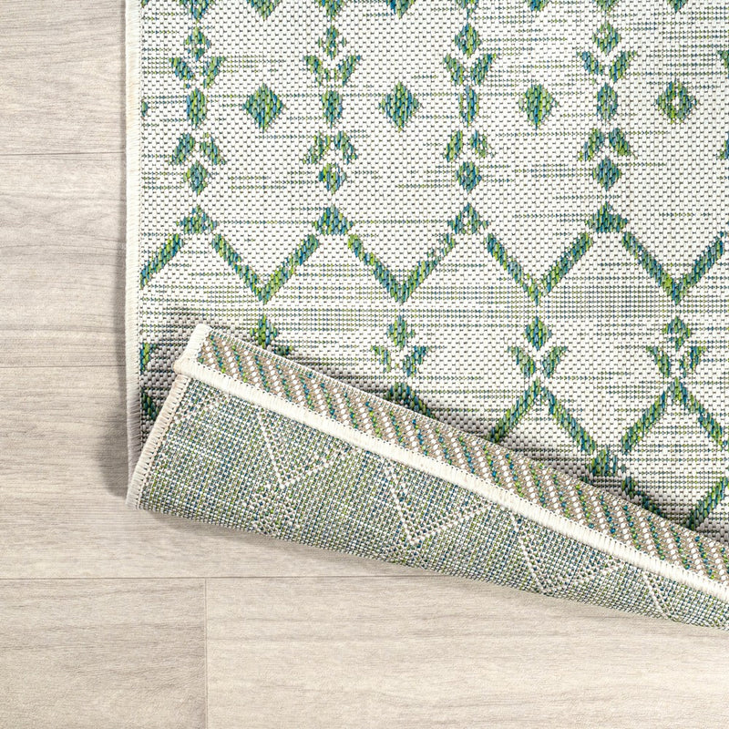 Ourika Moroccan Geometric Textured Weave Indoor/outdoor Rug