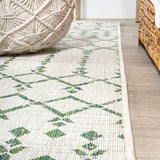 Ourika Moroccan Geometric Textured Weave Indoor/outdoor Square Rug
