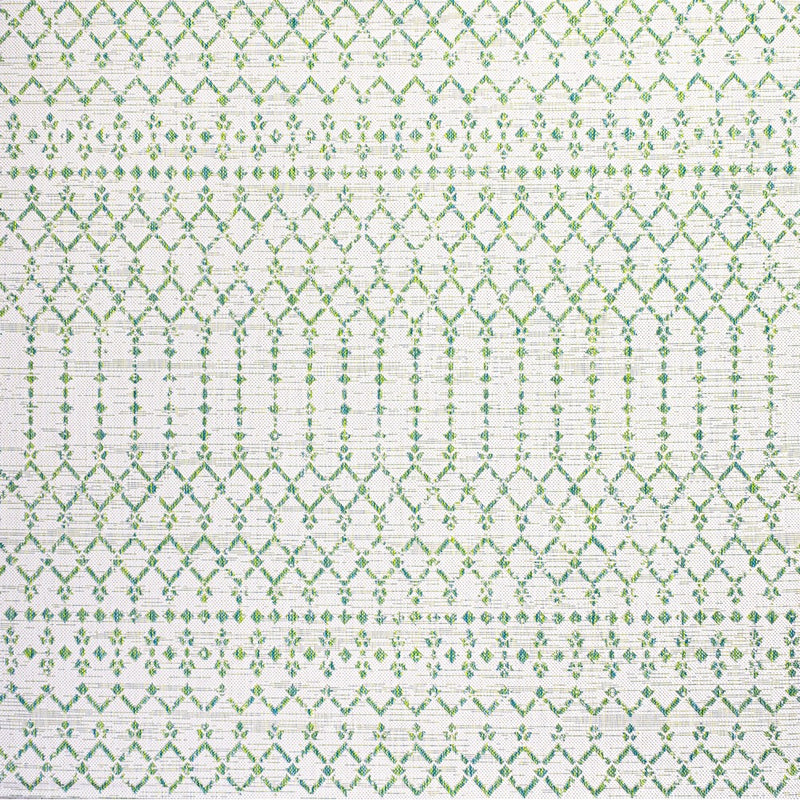 Ourika Moroccan Geometric Textured Weave Indoor/outdoor Square Rug