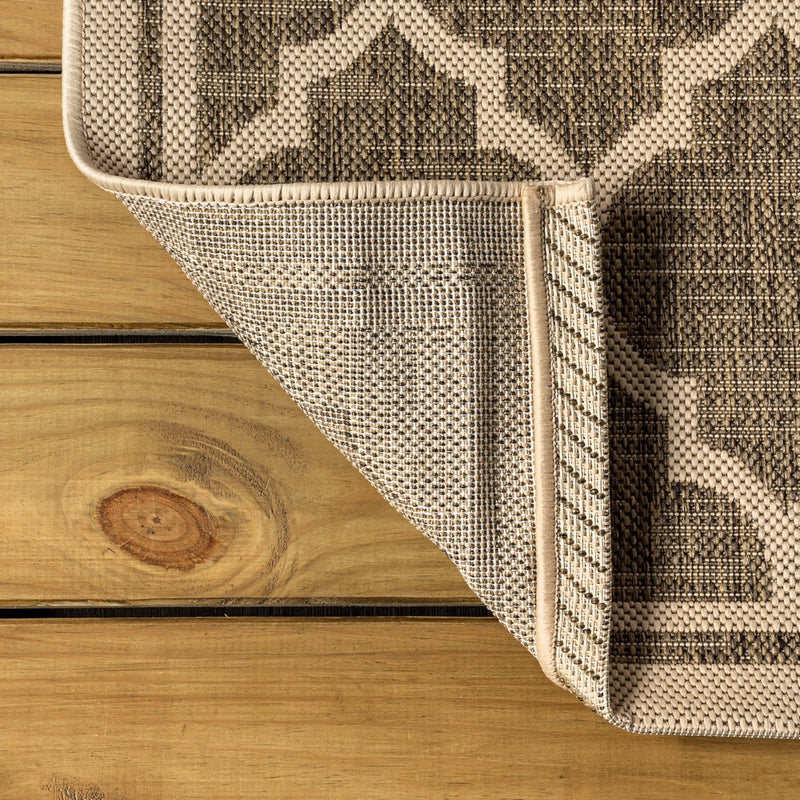 Trebol Moroccan Trellis Textured Weave Indoor/outdoor Area Rug