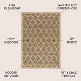 Trebol Moroccan Trellis Textured Weave Indoor/outdoor Area Rug